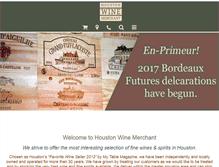 Tablet Screenshot of houstonwines.com